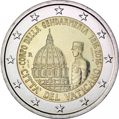 Vatican 2 Euro 2016 Stgl. 200 ans du corps de la gendarmerie dans la brochure