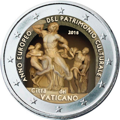 Vatican 2 Euro 2018 Stgl. « Année européenne du patrimoine culturel » en couleur