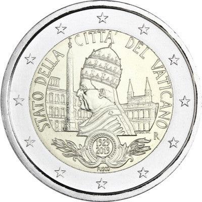 Pièce commémorative de 2 euros du Vatican (2019) – 90e anniversaire de la fondation de l’État de la Cité du Vatican