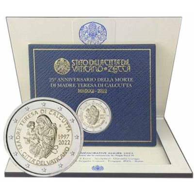 Vatican 2 Euro 2022 Mère Teresa de Calcutta